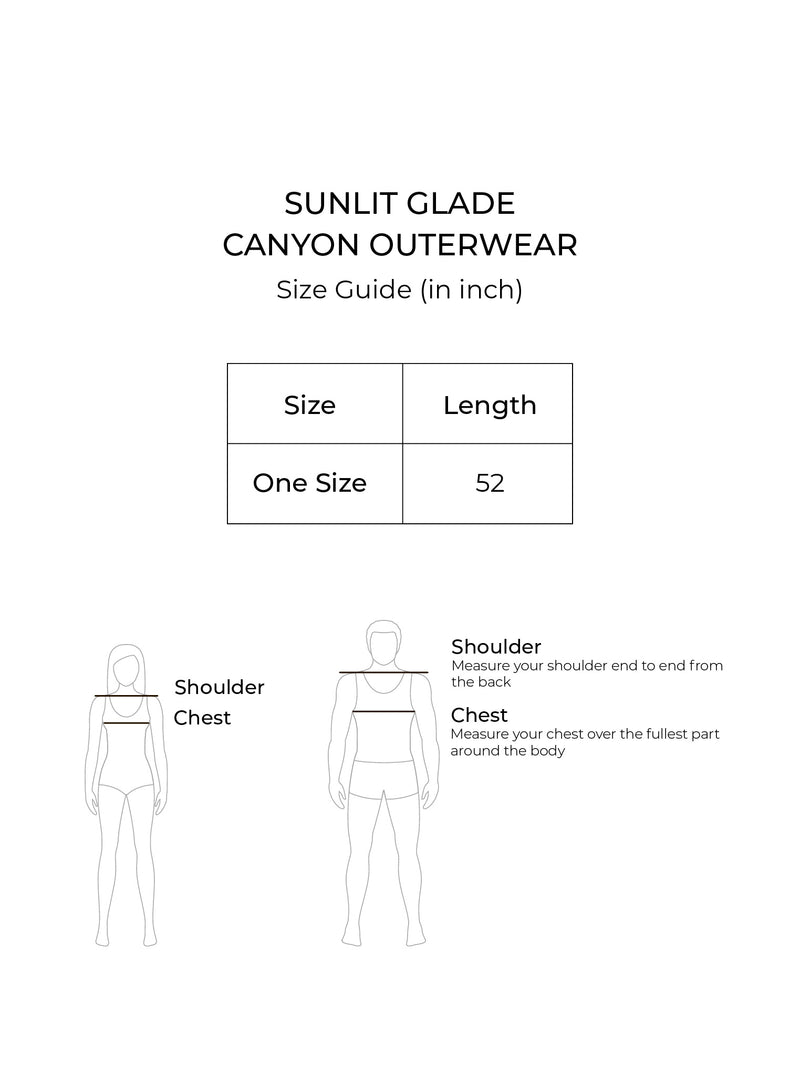 Size chart for Canyon Outerwear - NL
