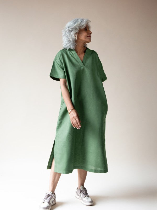 Wisteria Flow Dress (Fern)