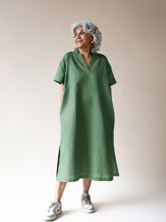 Wisteria Flow Dress (Fern)