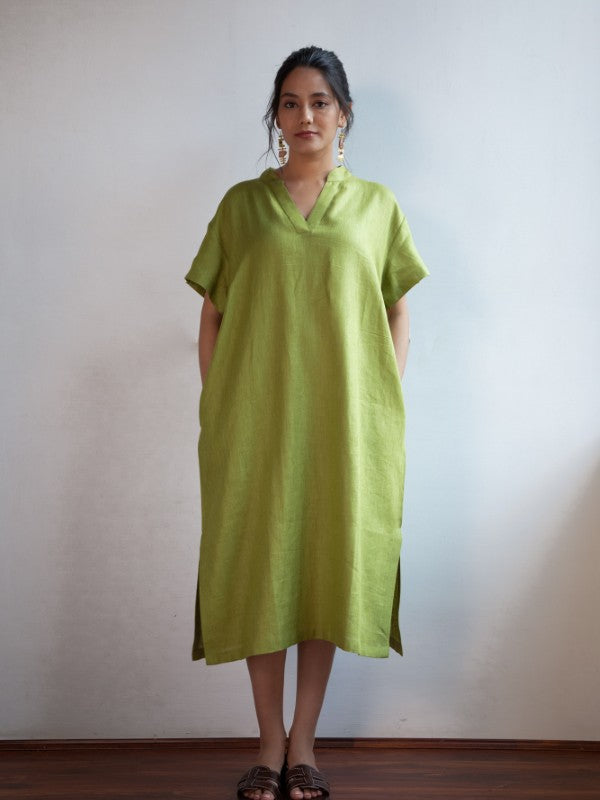 Wisteria Flow Dress (Moss)