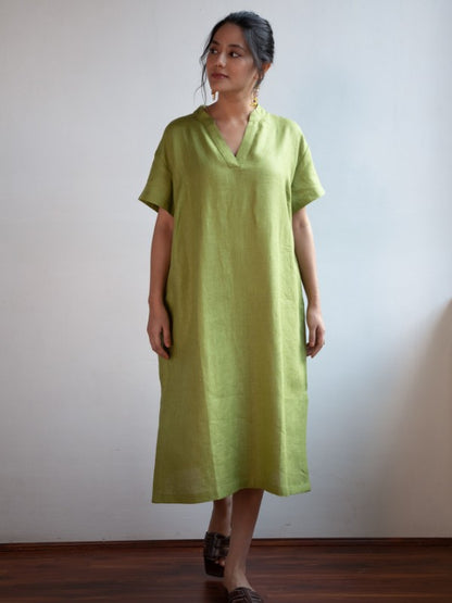 Wisteria Flow Dress (Moss)