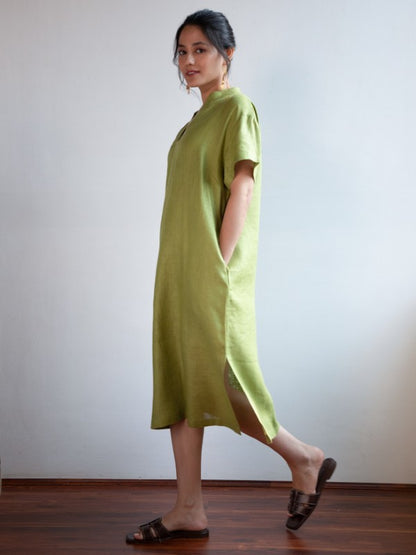 Wisteria Flow Dress (Moss)