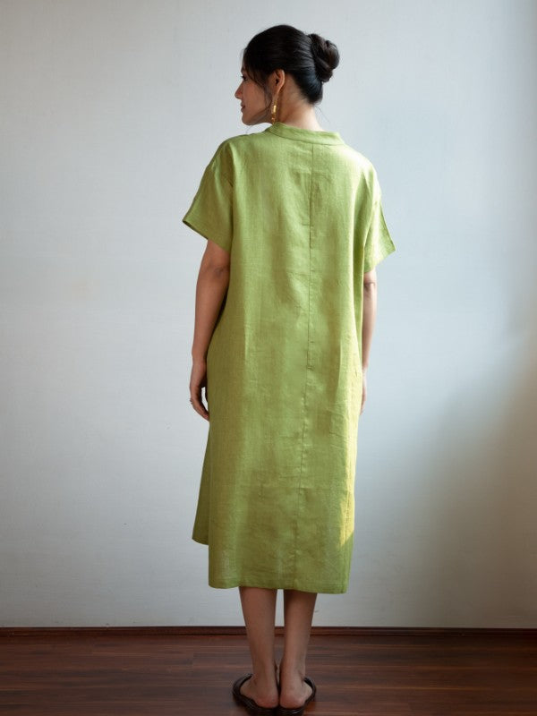 Wisteria Flow Dress (Moss)