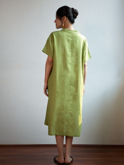 Wisteria Flow Dress (Moss)