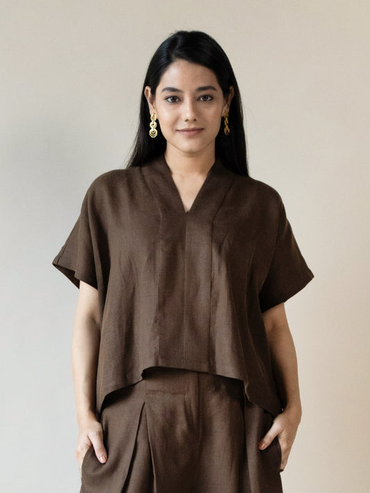 Lush Drape Top (Bark)