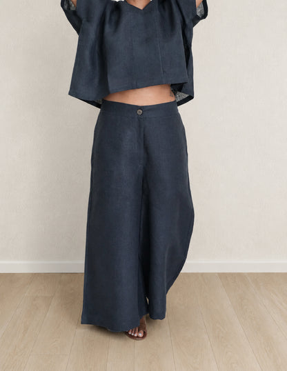 Shoreline Culotte (Magpie Blue)