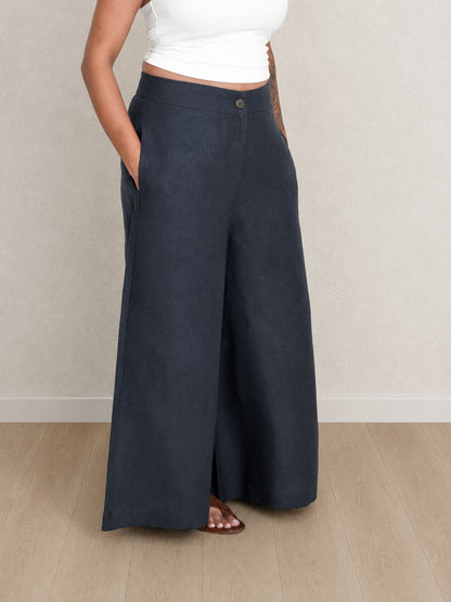 Shoreline Culotte (Magpie Blue)