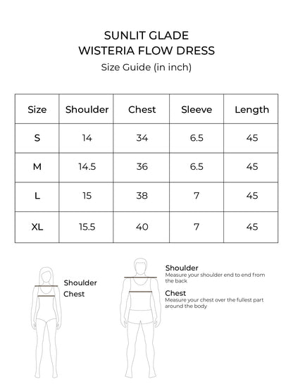 Wisteria Flow Dress (Moss)